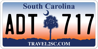 SC license plate ADT717