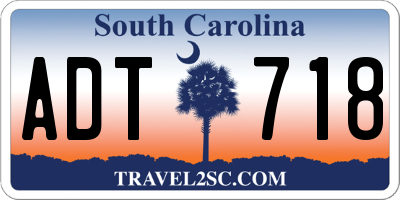 SC license plate ADT718