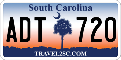 SC license plate ADT720