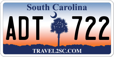 SC license plate ADT722