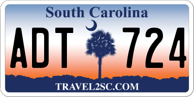 SC license plate ADT724