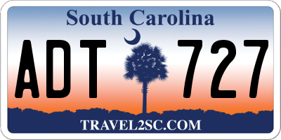 SC license plate ADT727