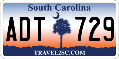 SC license plate ADT729