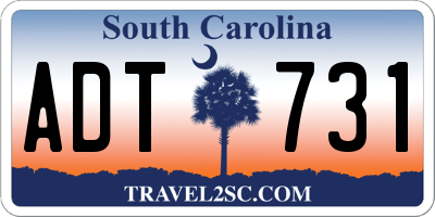 SC license plate ADT731