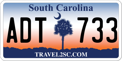SC license plate ADT733