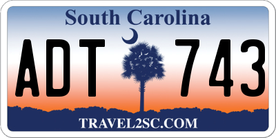 SC license plate ADT743