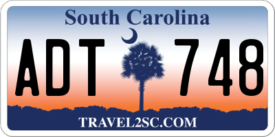 SC license plate ADT748