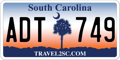 SC license plate ADT749