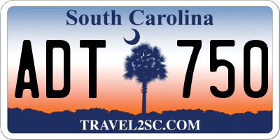 SC license plate ADT750