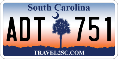 SC license plate ADT751
