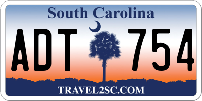 SC license plate ADT754