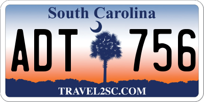 SC license plate ADT756