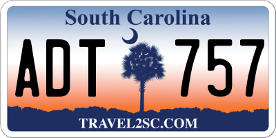SC license plate ADT757
