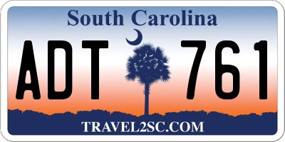 SC license plate ADT761