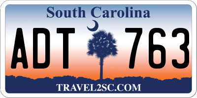 SC license plate ADT763