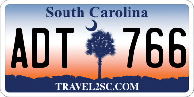 SC license plate ADT766