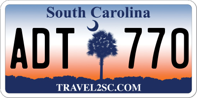 SC license plate ADT770
