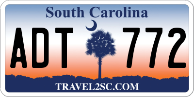 SC license plate ADT772