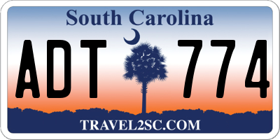 SC license plate ADT774