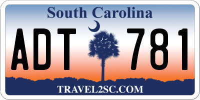 SC license plate ADT781