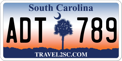 SC license plate ADT789