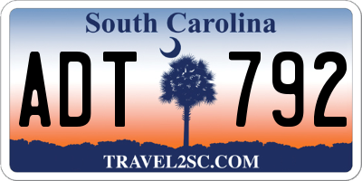 SC license plate ADT792