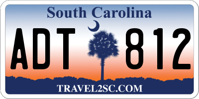 SC license plate ADT812
