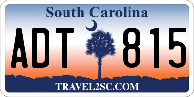 SC license plate ADT815