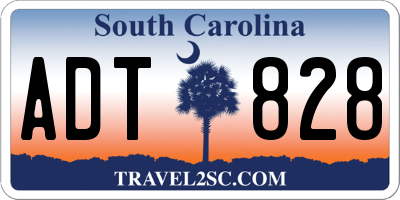 SC license plate ADT828