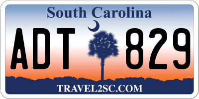 SC license plate ADT829