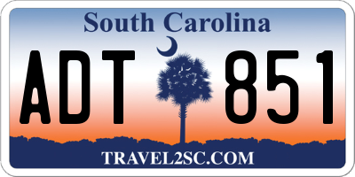 SC license plate ADT851