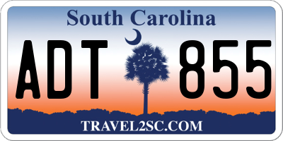 SC license plate ADT855