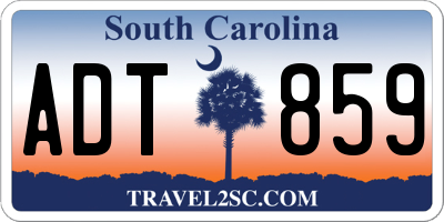 SC license plate ADT859