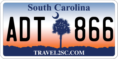 SC license plate ADT866