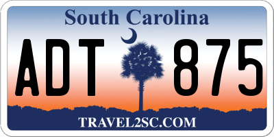 SC license plate ADT875