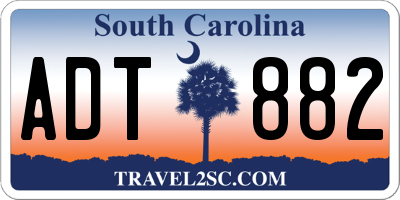 SC license plate ADT882