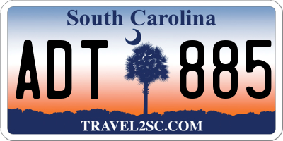 SC license plate ADT885