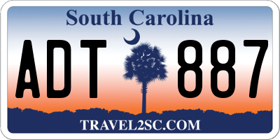 SC license plate ADT887