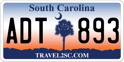 SC license plate ADT893