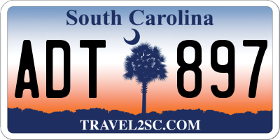 SC license plate ADT897