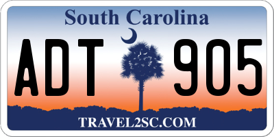 SC license plate ADT905