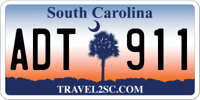 SC license plate ADT911