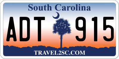 SC license plate ADT915