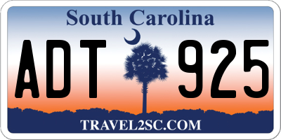 SC license plate ADT925