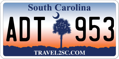 SC license plate ADT953