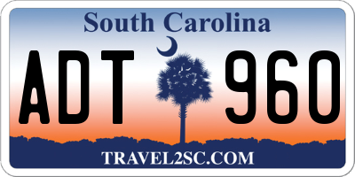 SC license plate ADT960