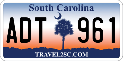 SC license plate ADT961