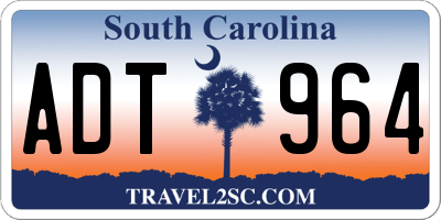 SC license plate ADT964
