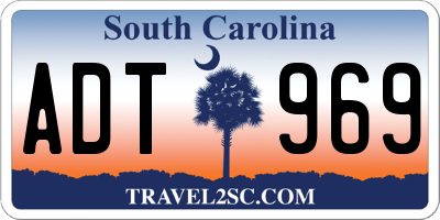 SC license plate ADT969