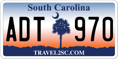 SC license plate ADT970